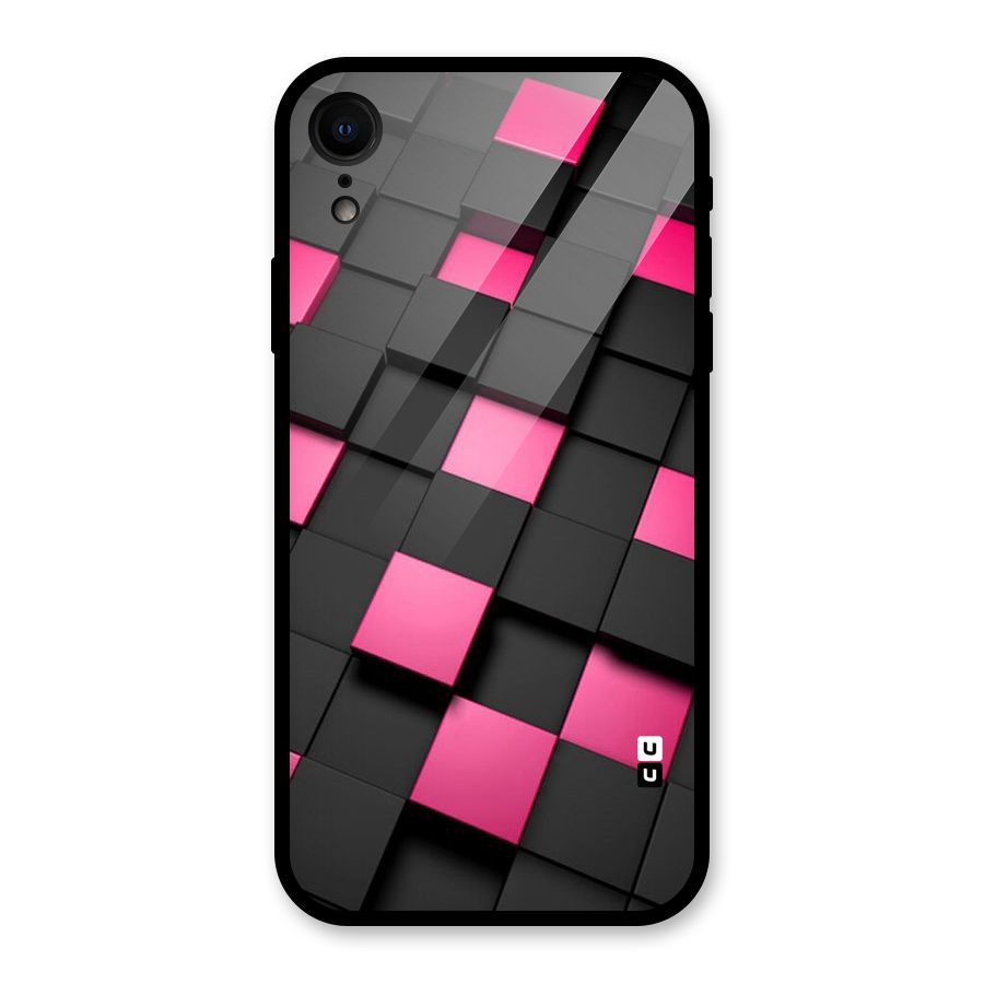 Blocks Diagonal Glass Back Case for iPhone XR