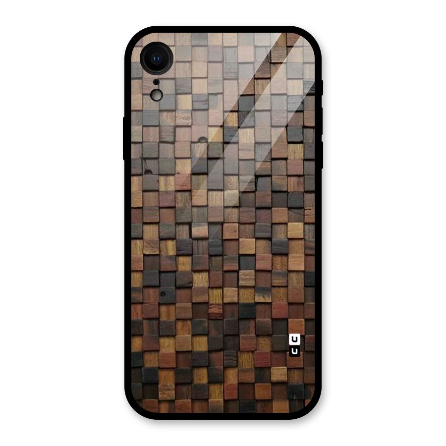 Blocks Of Wood Glass Back Case for iPhone XR