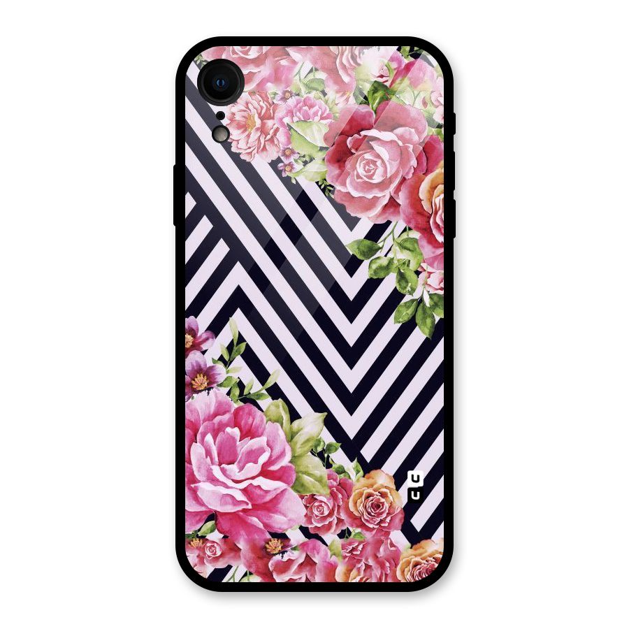 Bloom Zig Zag Glass Back Case for iPhone XR