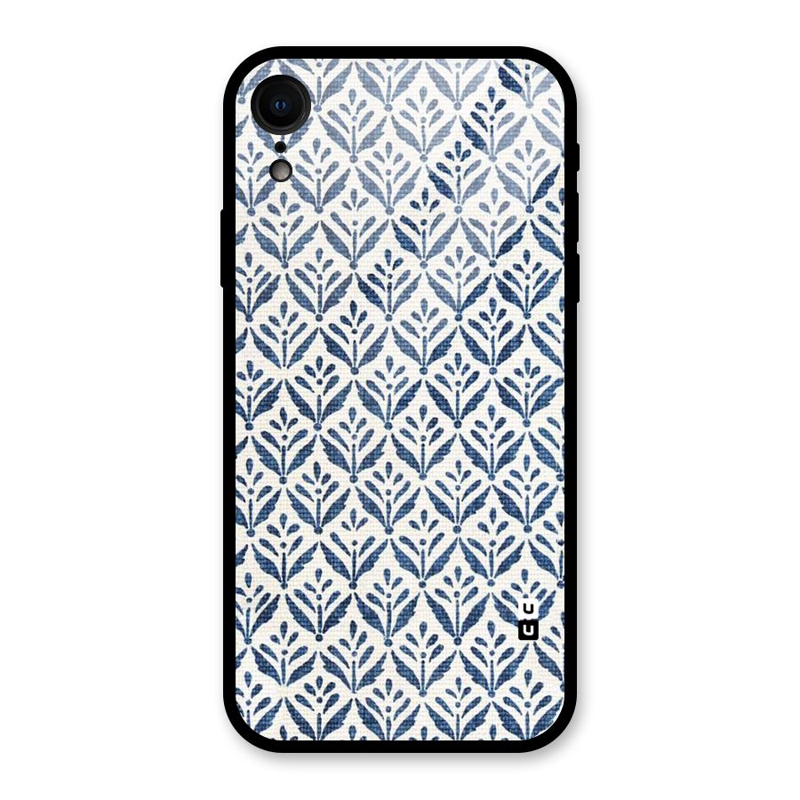Blue Leaf Glass Back Case for iPhone XR
