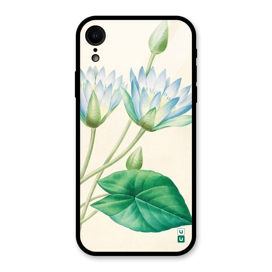 Blue Lotus Glass Back Case for iPhone XR
