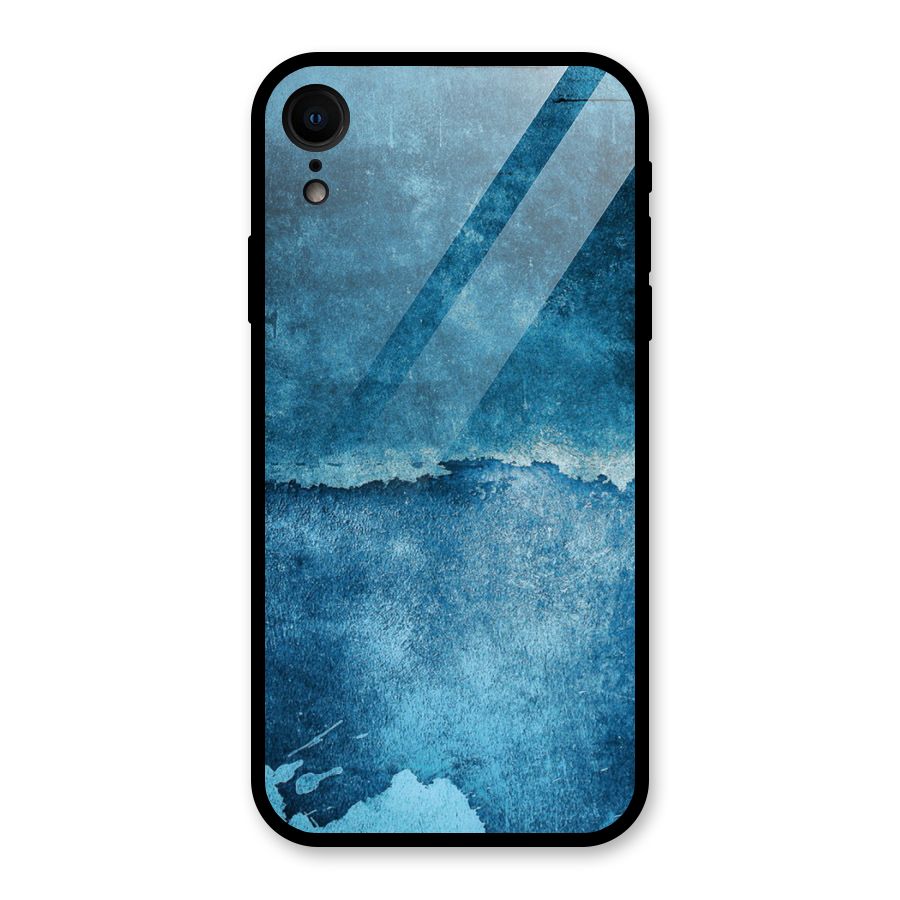 Blue Paint Wall Glass Back Case for iPhone XR