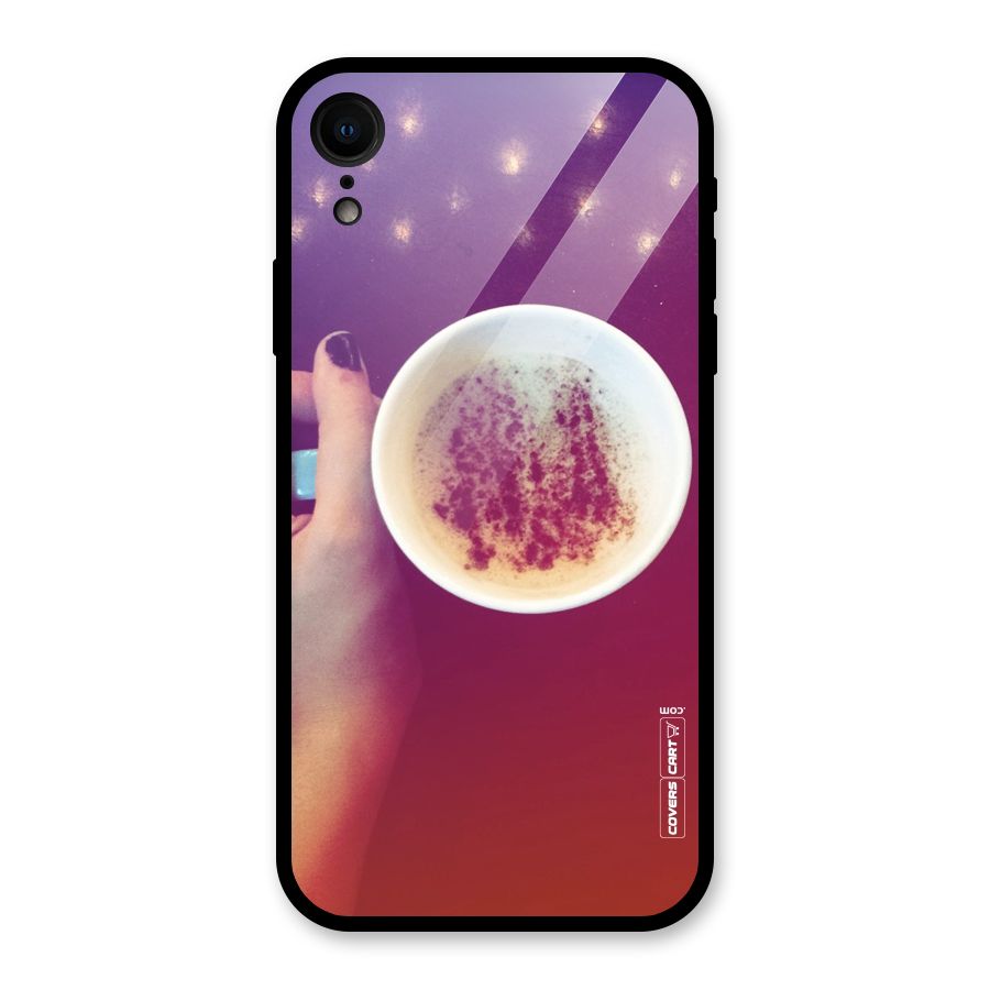 Bokeh Coffee Mug Glass Back Case for iPhone XR