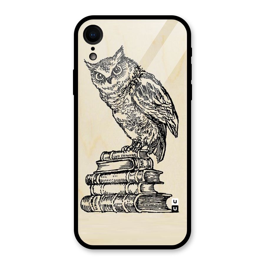 Book Owl Glass Back Case for iPhone XR