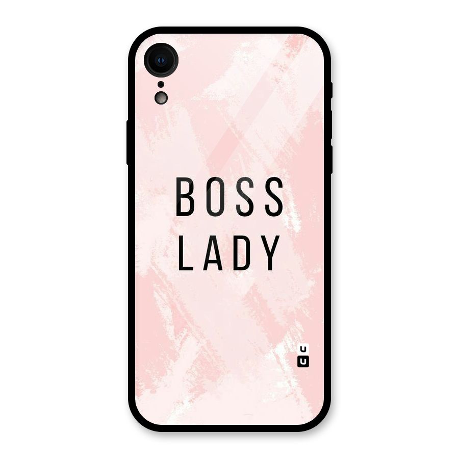 Boss Lady Pink Glass Back Case for iPhone XR