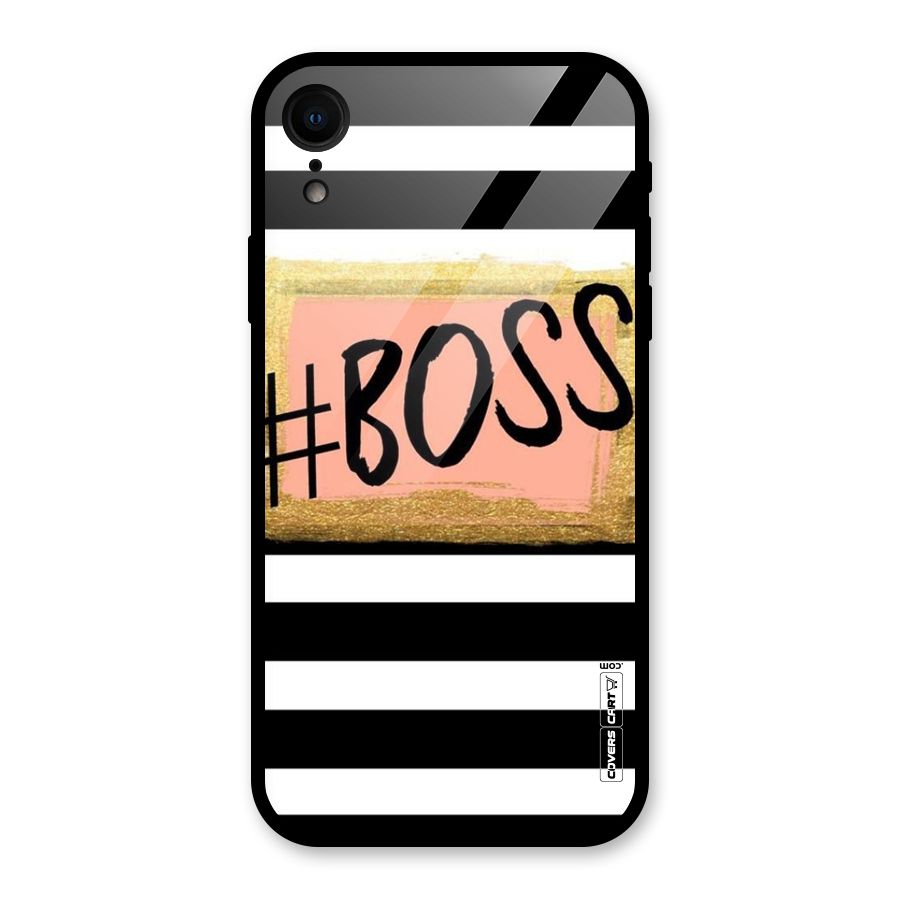 Boss Stripes Glass Back Case for iPhone XR