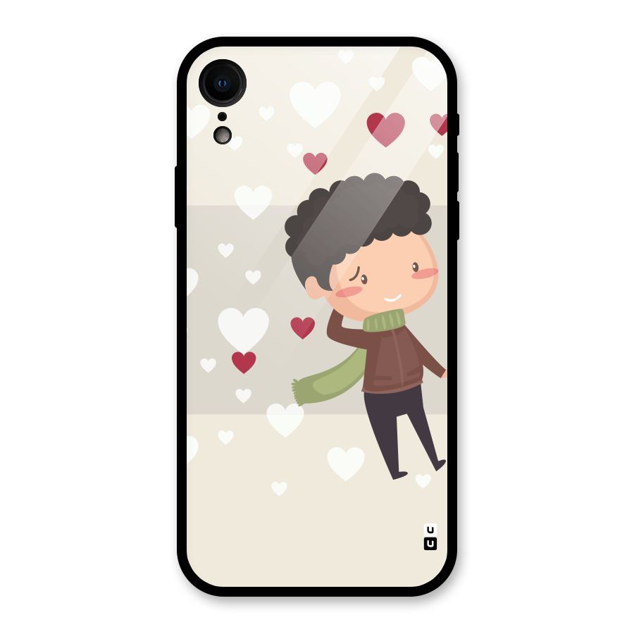 Boy in love Glass Back Case for iPhone XR