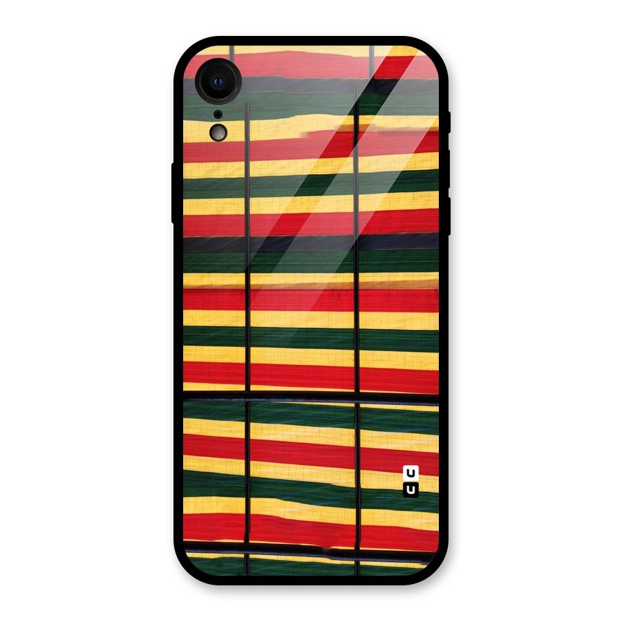 Bright Colors Lines Glass Back Case for iPhone XR