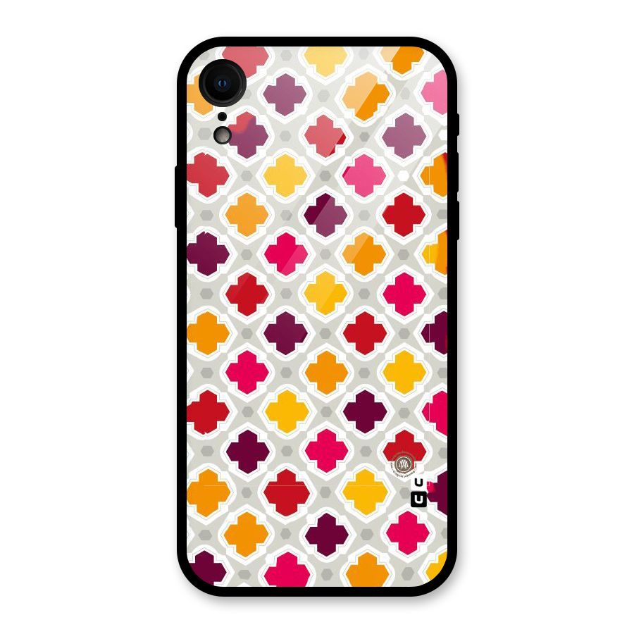 Bright Pattern Glass Back Case for iPhone XR