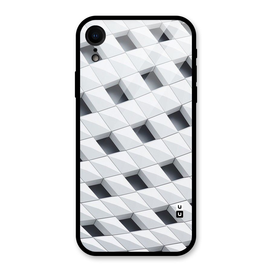 Building Pattern Glass Back Case for iPhone XR