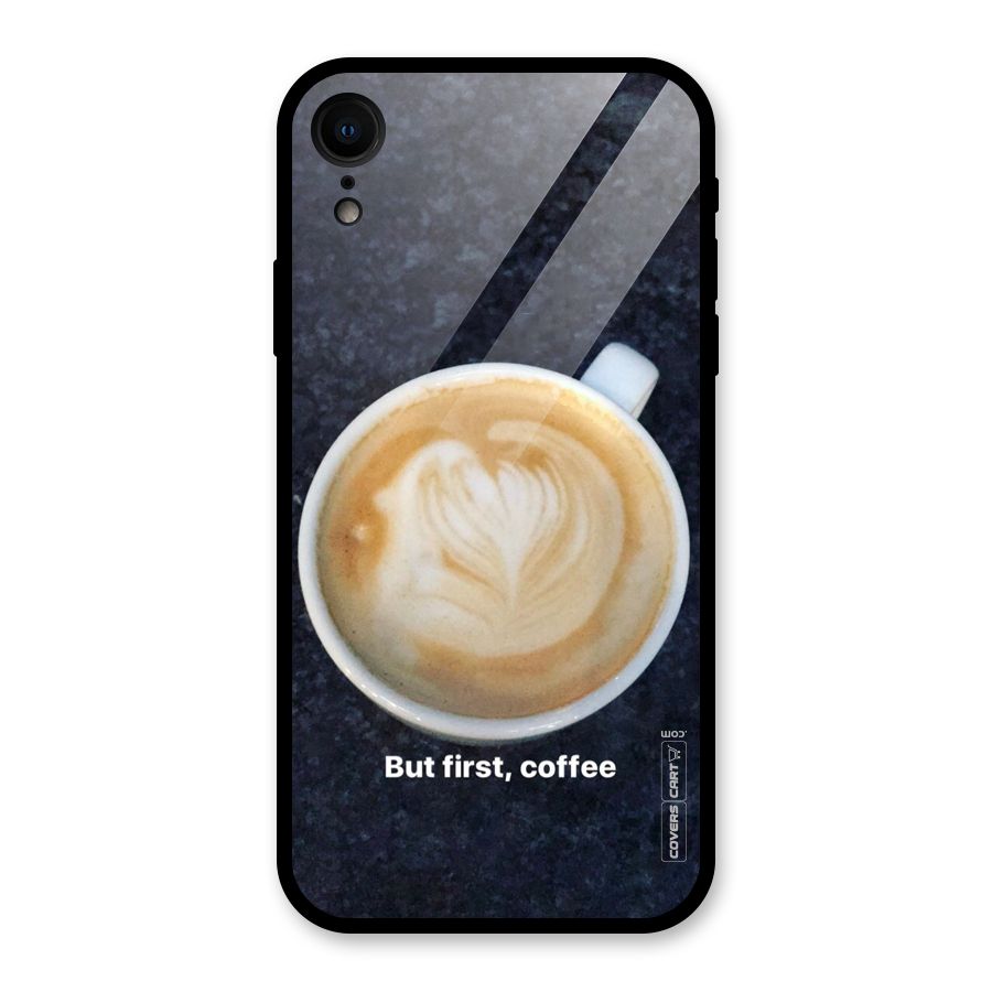 Cappuccino Coffee Glass Back Case for iPhone XR