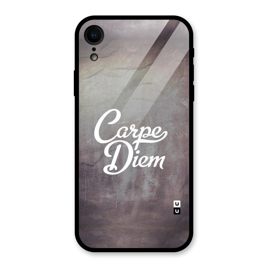 Carpe Diem Rugged Glass Back Case for iPhone XR
