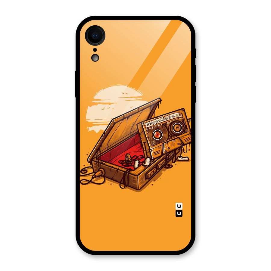 Casette Box Glass Back Case for iPhone XR