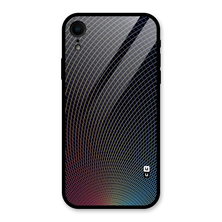 Check Swirls Glass Back Case for iPhone XR