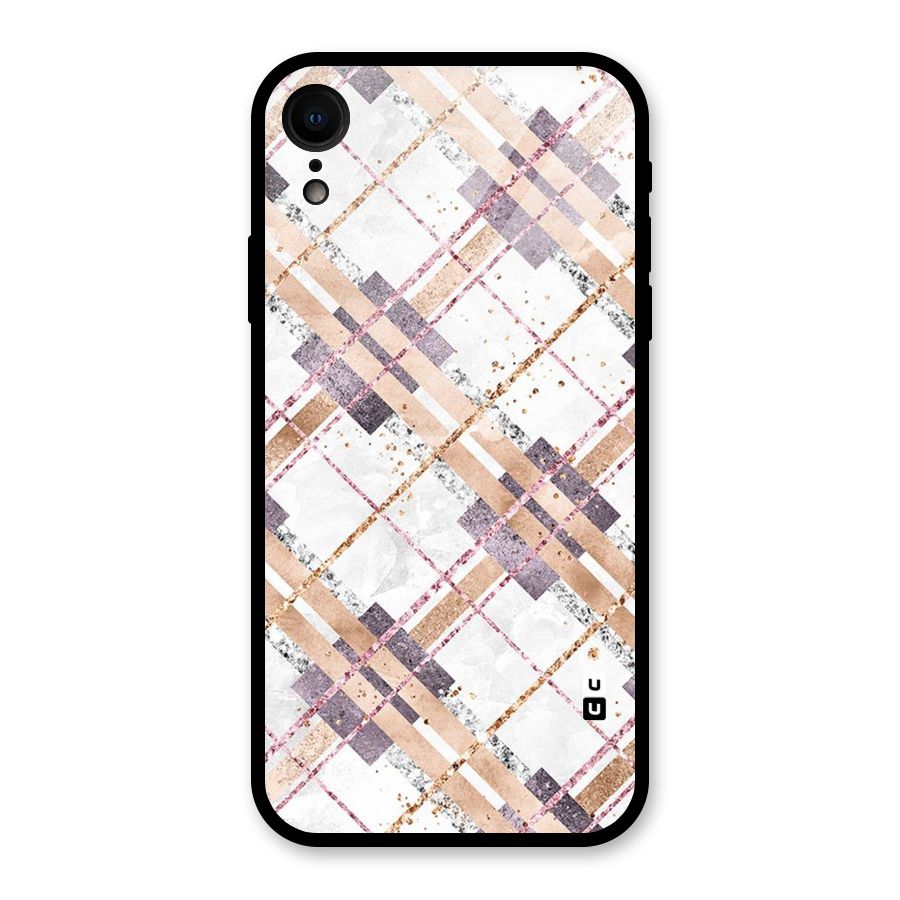 Check Trouble Glass Back Case for iPhone XR