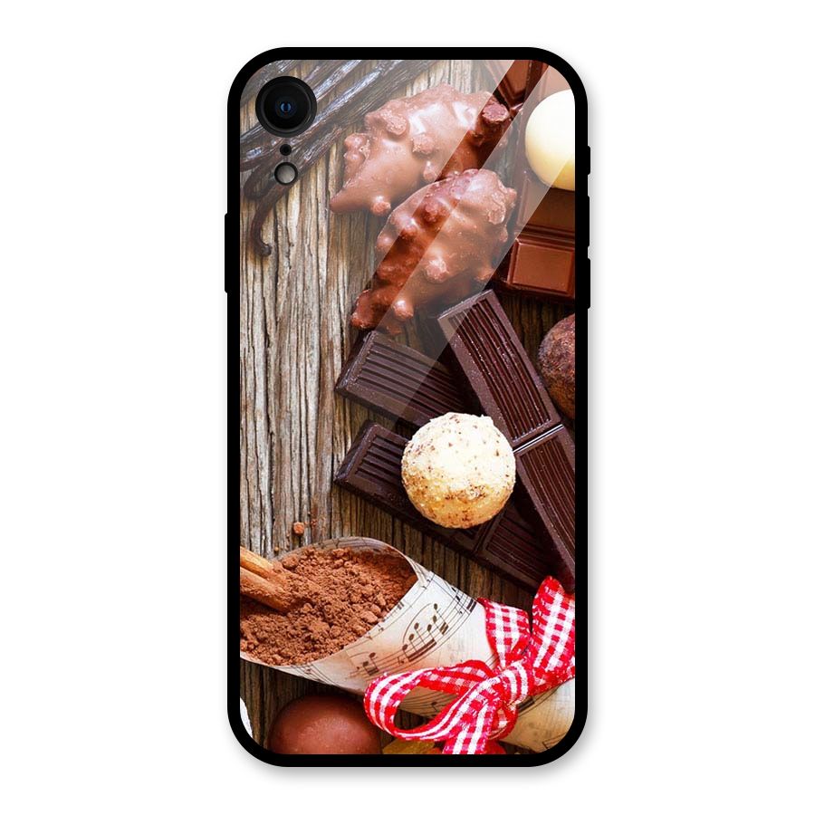 Chocolate Candies Glass Back Case for iPhone XR