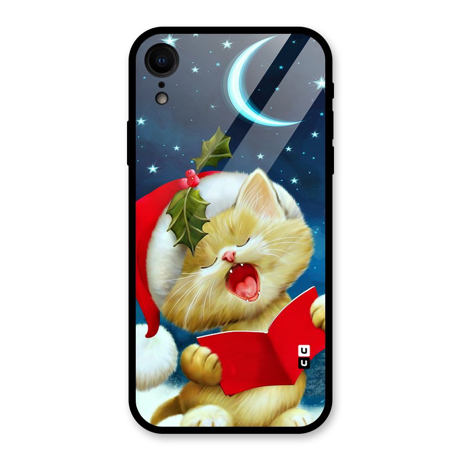 Christmas Cat Glass Back Case for iPhone XR