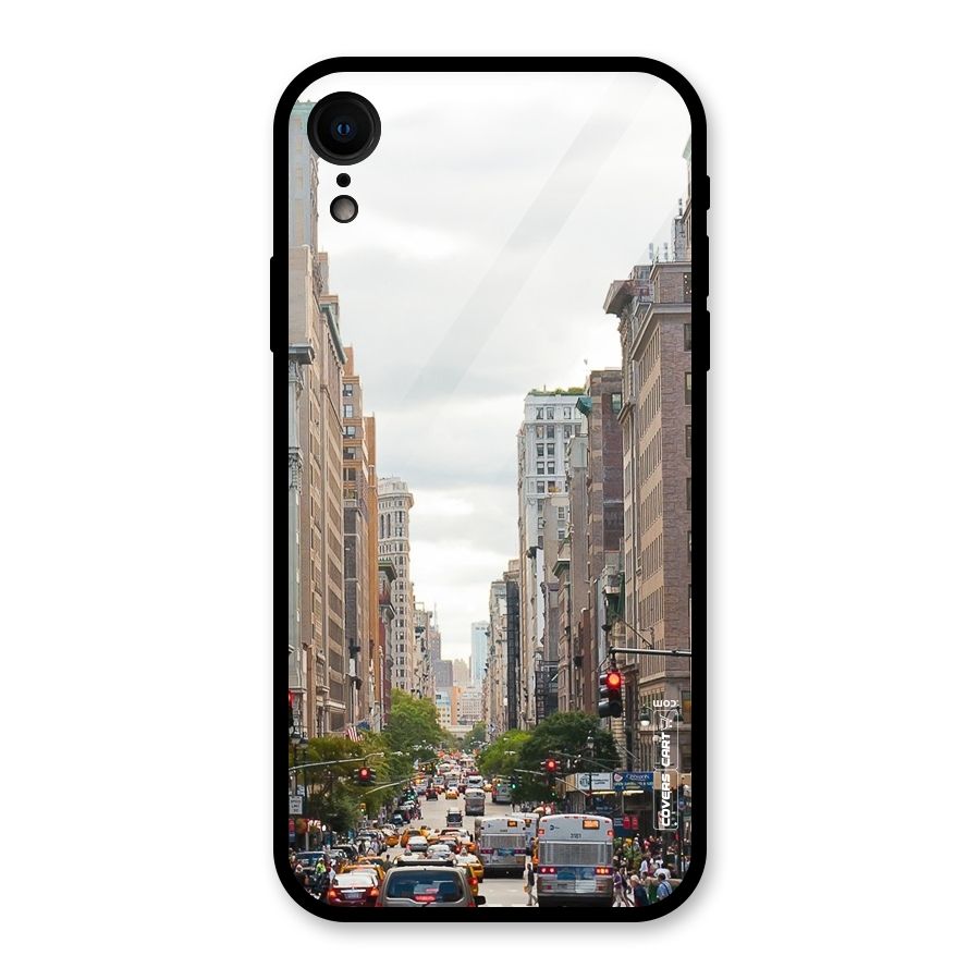 City Street View Glass Back Case for iPhone XR