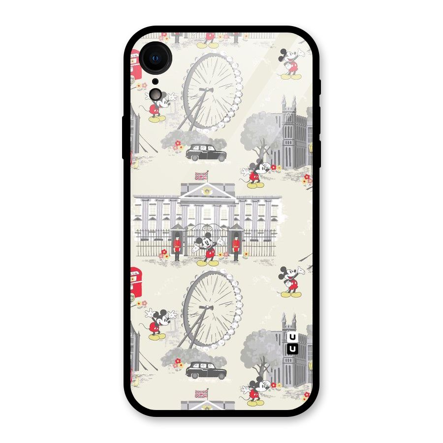 City Tour Pattern Glass Back Case for iPhone XR