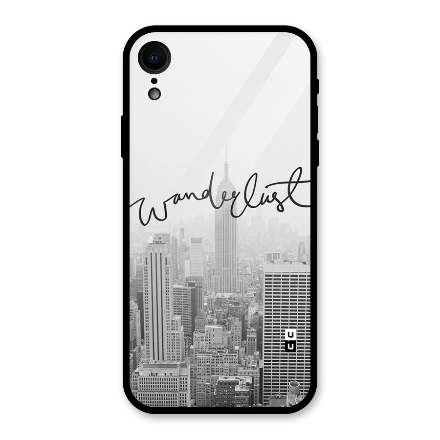 City Wanderlust Monochrome Glass Back Case for iPhone XR