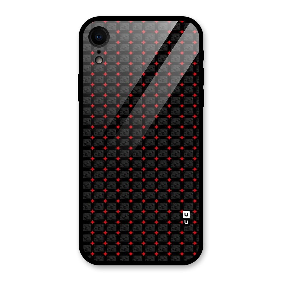 Class With Polka Glass Back Case for iPhone XR