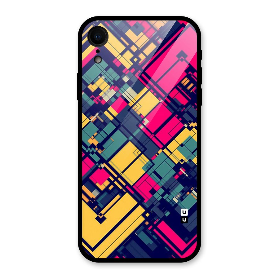 Classic Abstract Coloured Glass Back Case for iPhone XR