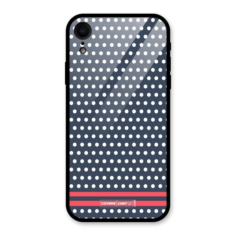 Classic Polka Dots Glass Back Case for iPhone XR
