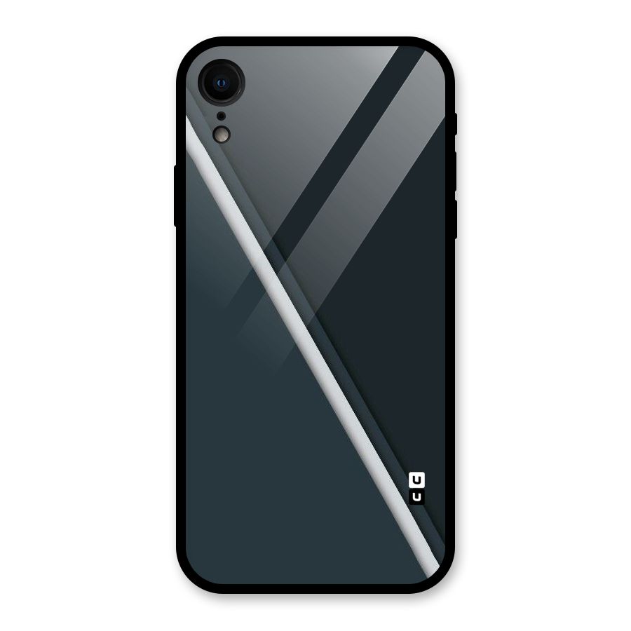 Classic Single Stripe Glass Back Case for iPhone XR