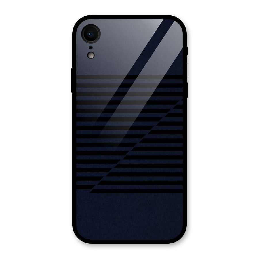 Classic Stripes Cut Glass Back Case for iPhone XR