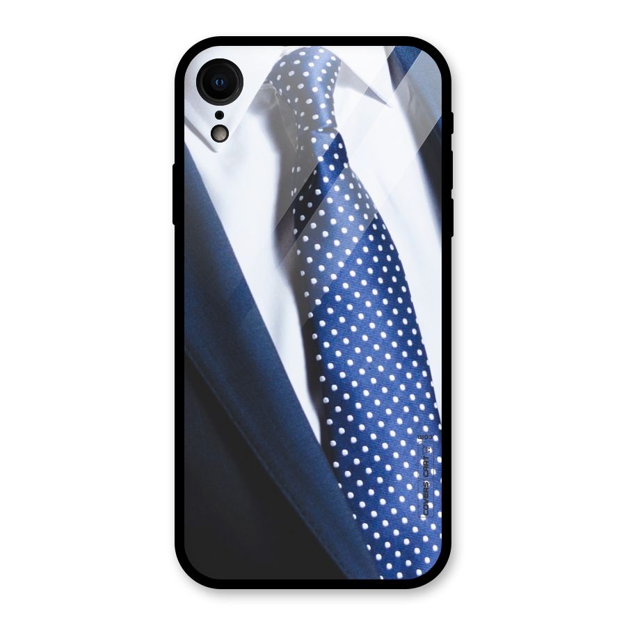 Classy Tie Glass Back Case for iPhone XR
