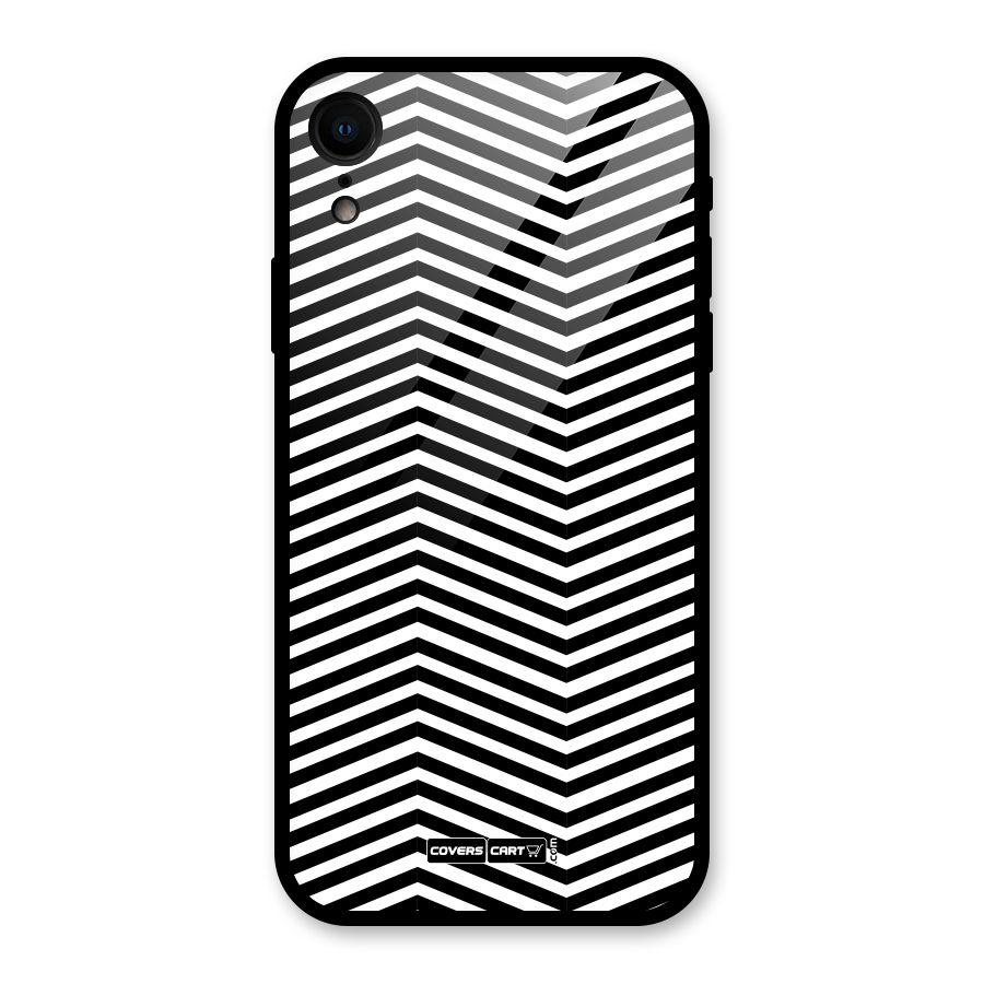 Classy Zig Zag Glass Back Case for iPhone XR
