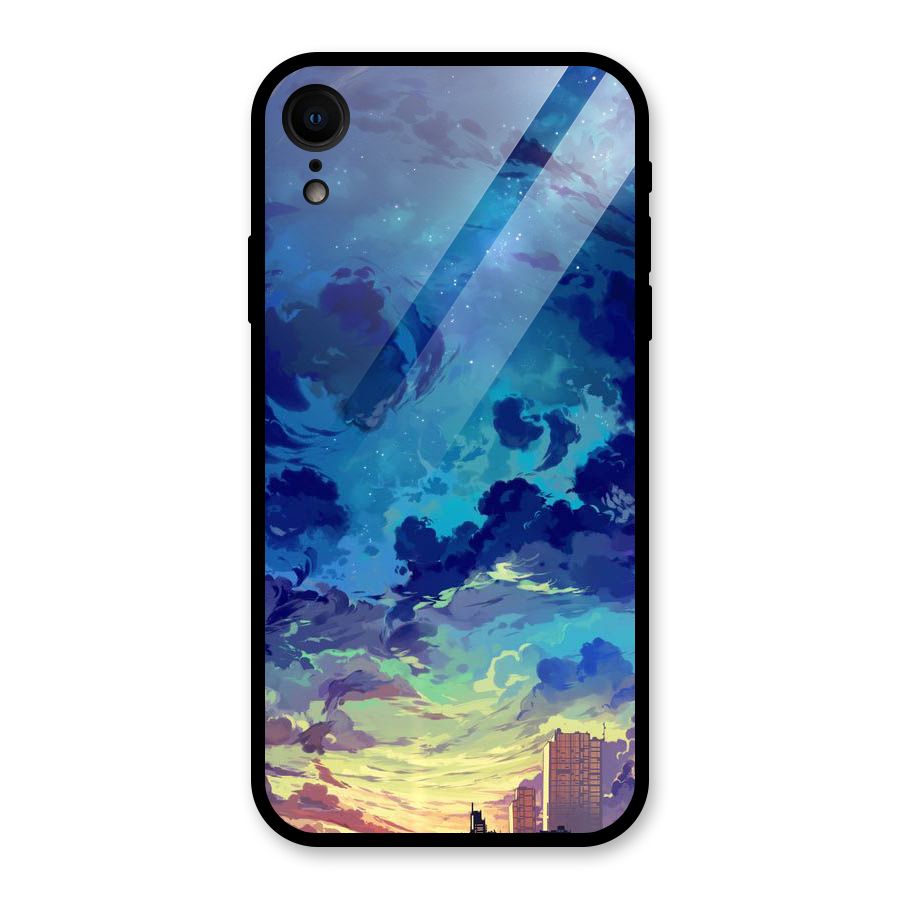 Cloud Art Glass Back Case for iPhone XR