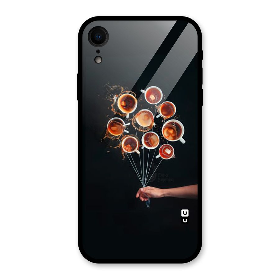 Coffee Balloon Glass Back Case for iPhone XR