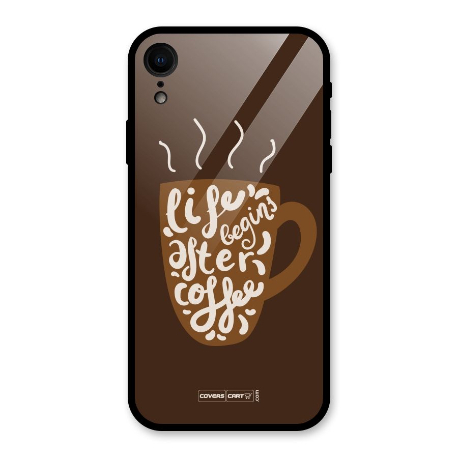 Coffee Mug Glass Back Case for iPhone XR