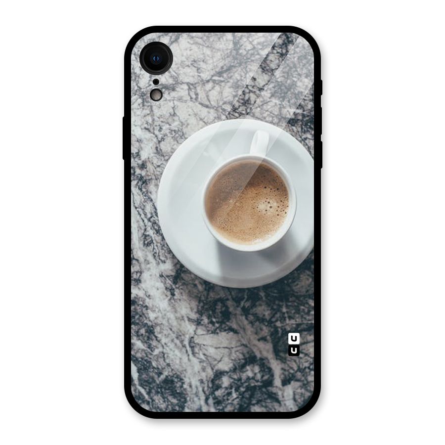 Coffee On Marble Glass Back Case for iPhone XR