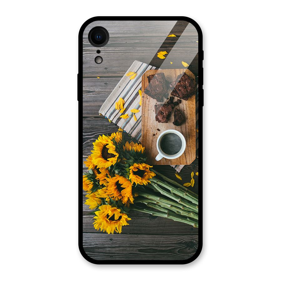 Coffee and Flowers Glass Back Case for iPhone XR