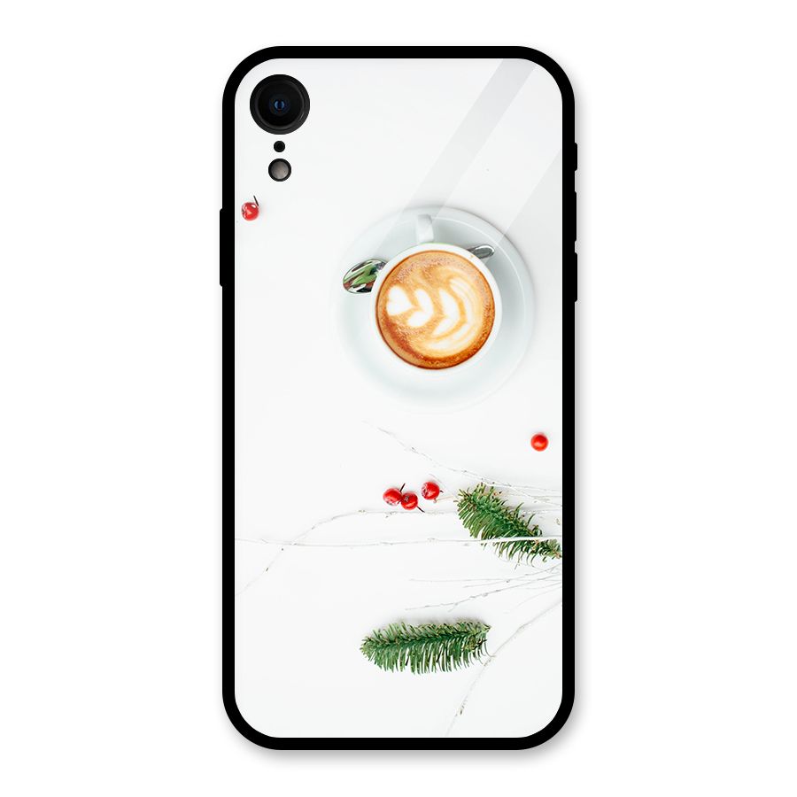 Coffee and Leafs Glass Back Case for iPhone XR