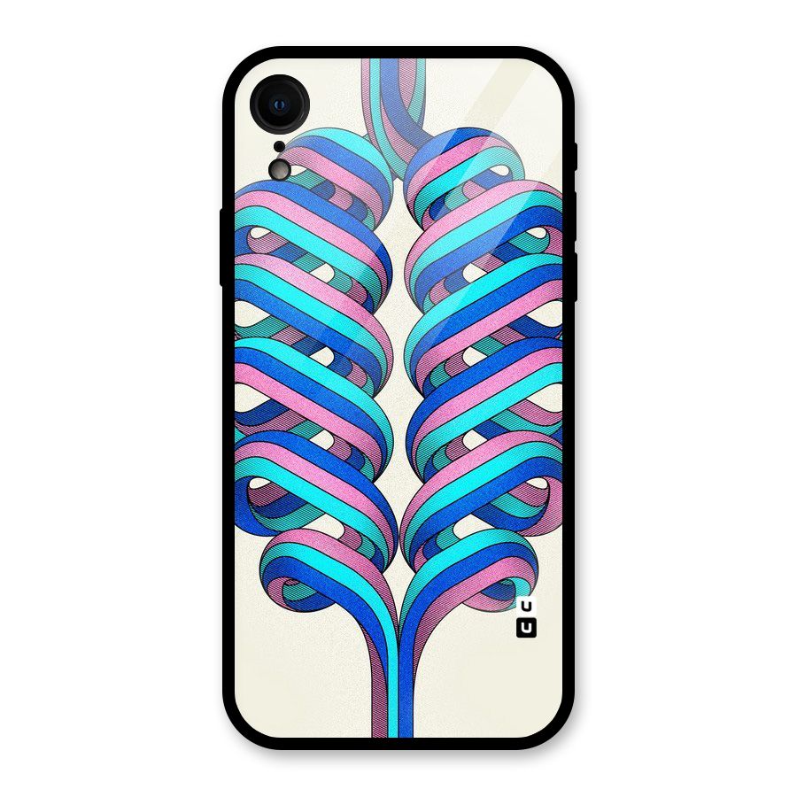 Coil Abstract Pattern Glass Back Case for iPhone XR