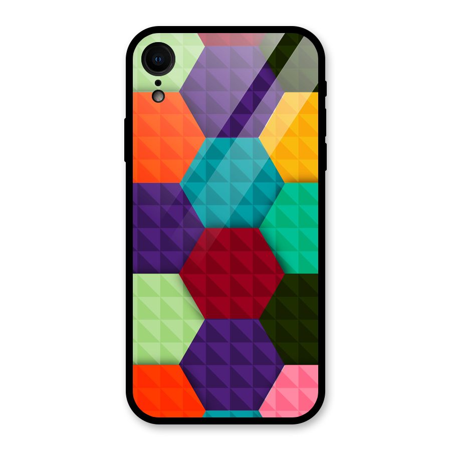 Colourful Abstract Glass Back Case for iPhone XR