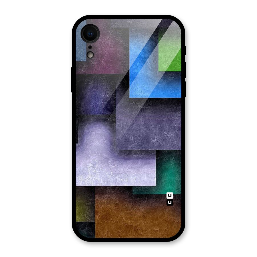 Concrete Squares Glass Back Case for iPhone XR