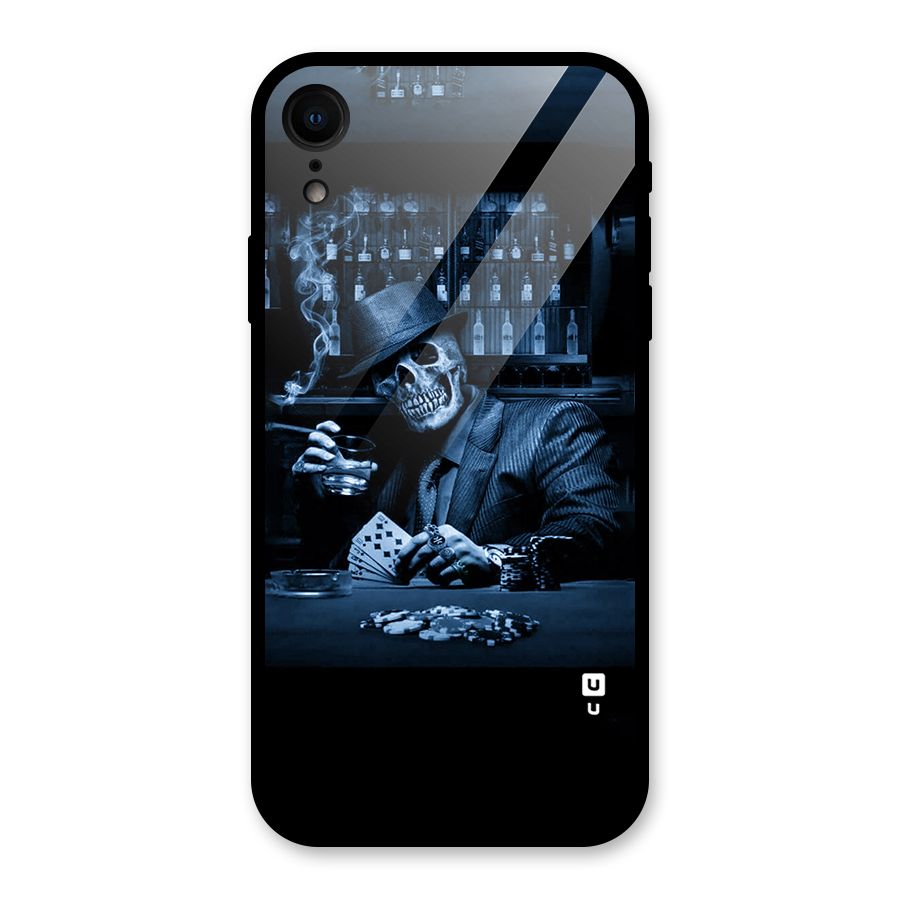 Cool Skull Cards Glass Back Case for iPhone XR
