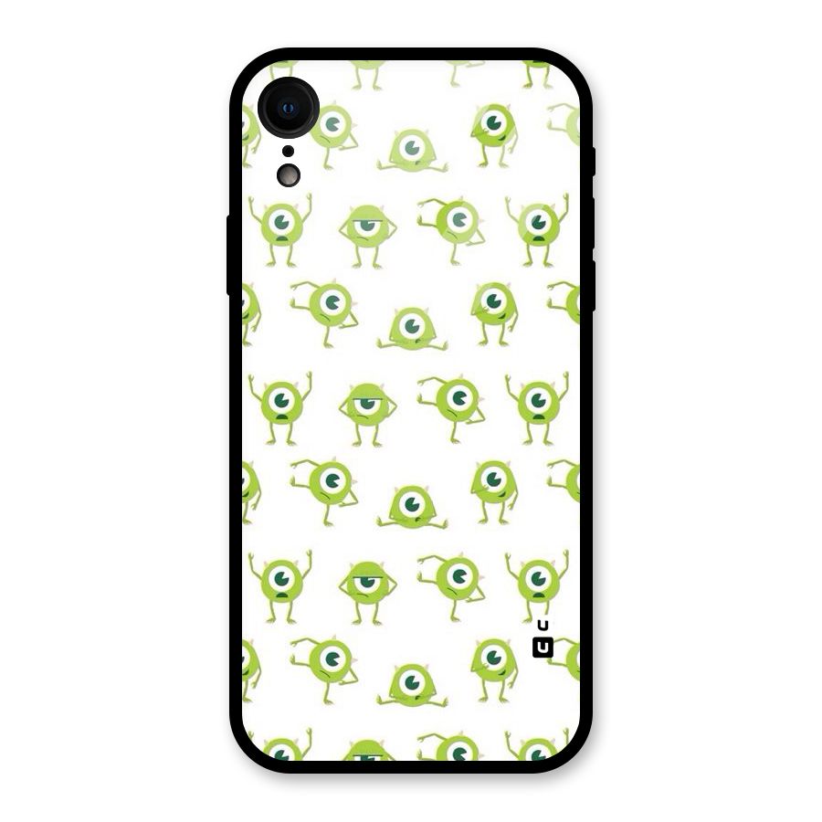 Crazy Green Maniac Glass Back Case for iPhone XR