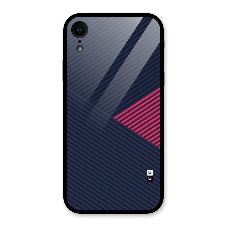Criscros Stripes Glass Back Case for iPhone XR