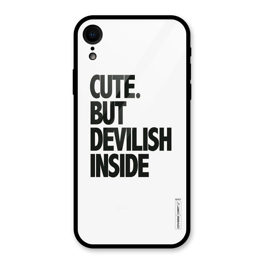 Cute But Devil Glass Back Case for iPhone XR