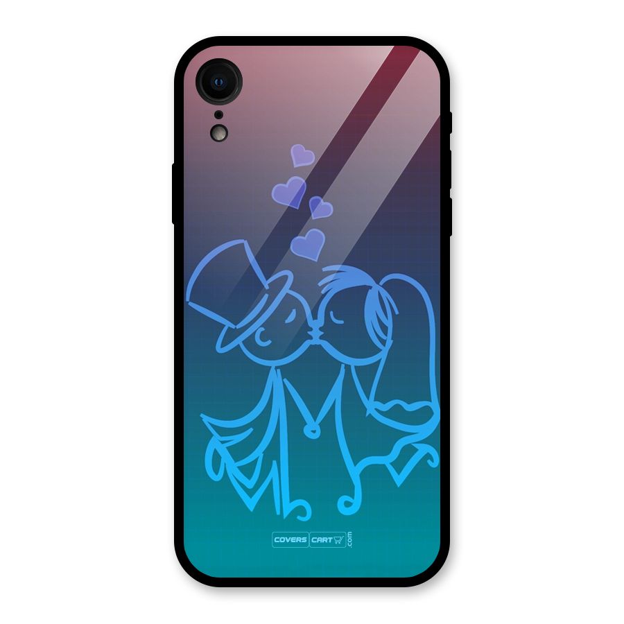 Cute Love Glass Back Case for iPhone XR
