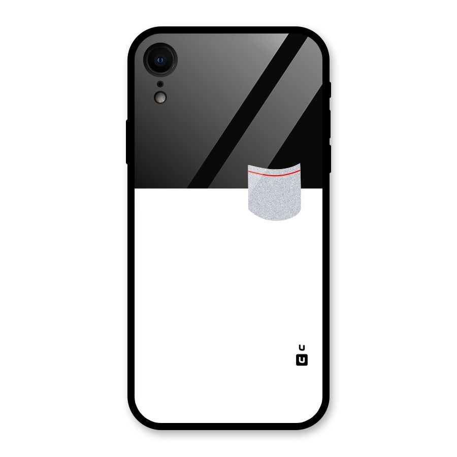 Cute Pocket Simple Glass Back Case for iPhone XR