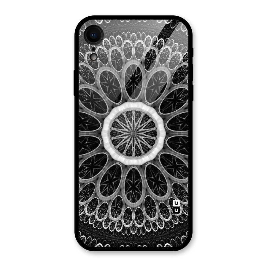 Dark Pattern Art Glass Back Case for iPhone XR