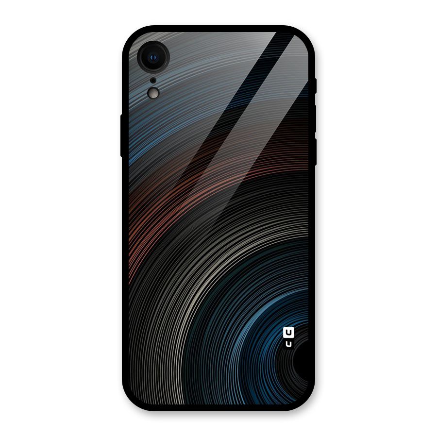 Dark Shade Swirls Glass Back Case for iPhone XR