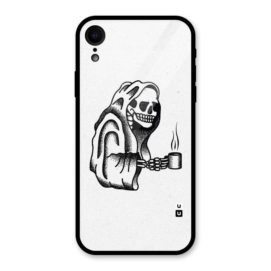 Dead But Coffee Glass Back Case for iPhone XR