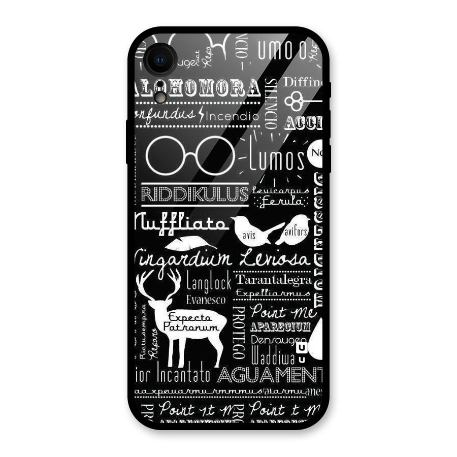 Deer Key Spell Glass Back Case for iPhone XR